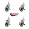Service Caster 3 Inch Thermoplastic Wheel 7/8 Inch Grip Ring Stem Caster with Brakes, 4PK SCC-GR05S310-TPRS-SLB-71678-4 - alternate 1